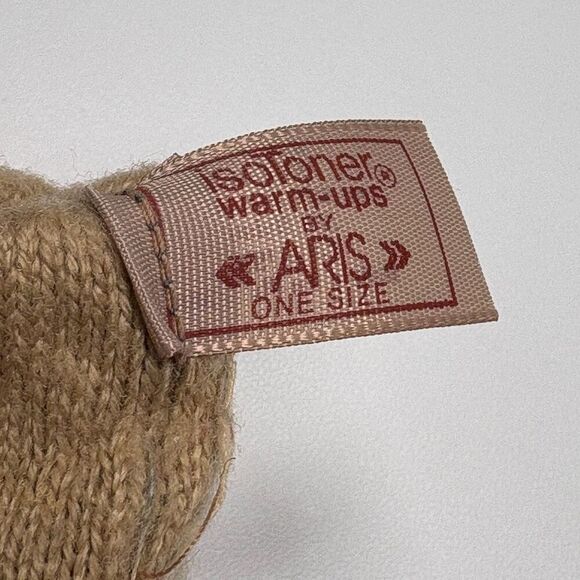 Isotoner Aris Warm Ups Driving Gloves Women OS Gray  Chevron Stretch Nylon, Span - Picture 3 of 7